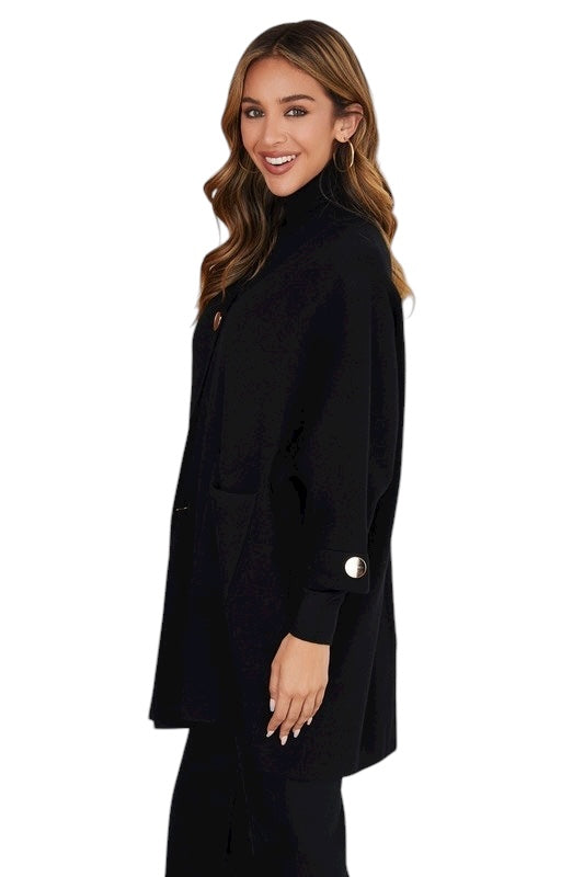 Watch Her Reign Black Cardigan