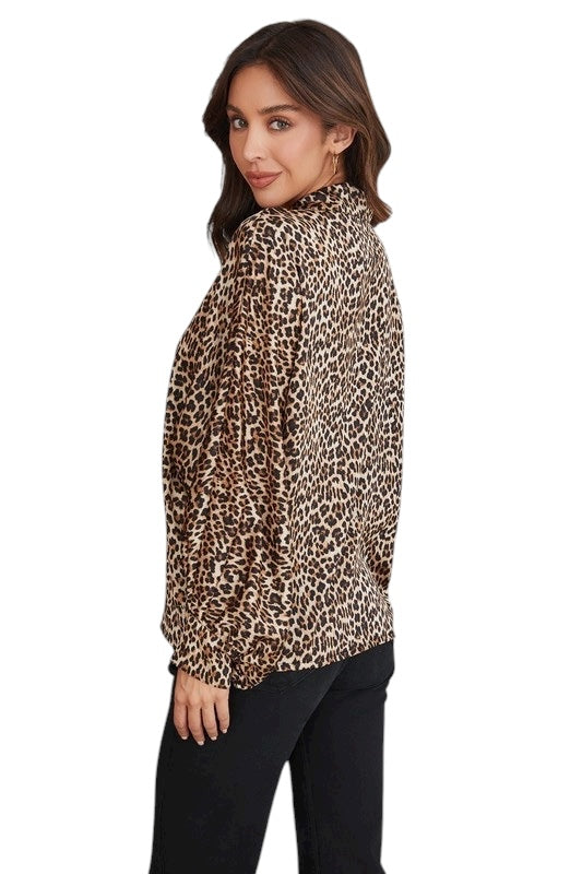Wanting More Leopard Top