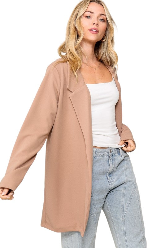 Down To Business Taupe Blazer