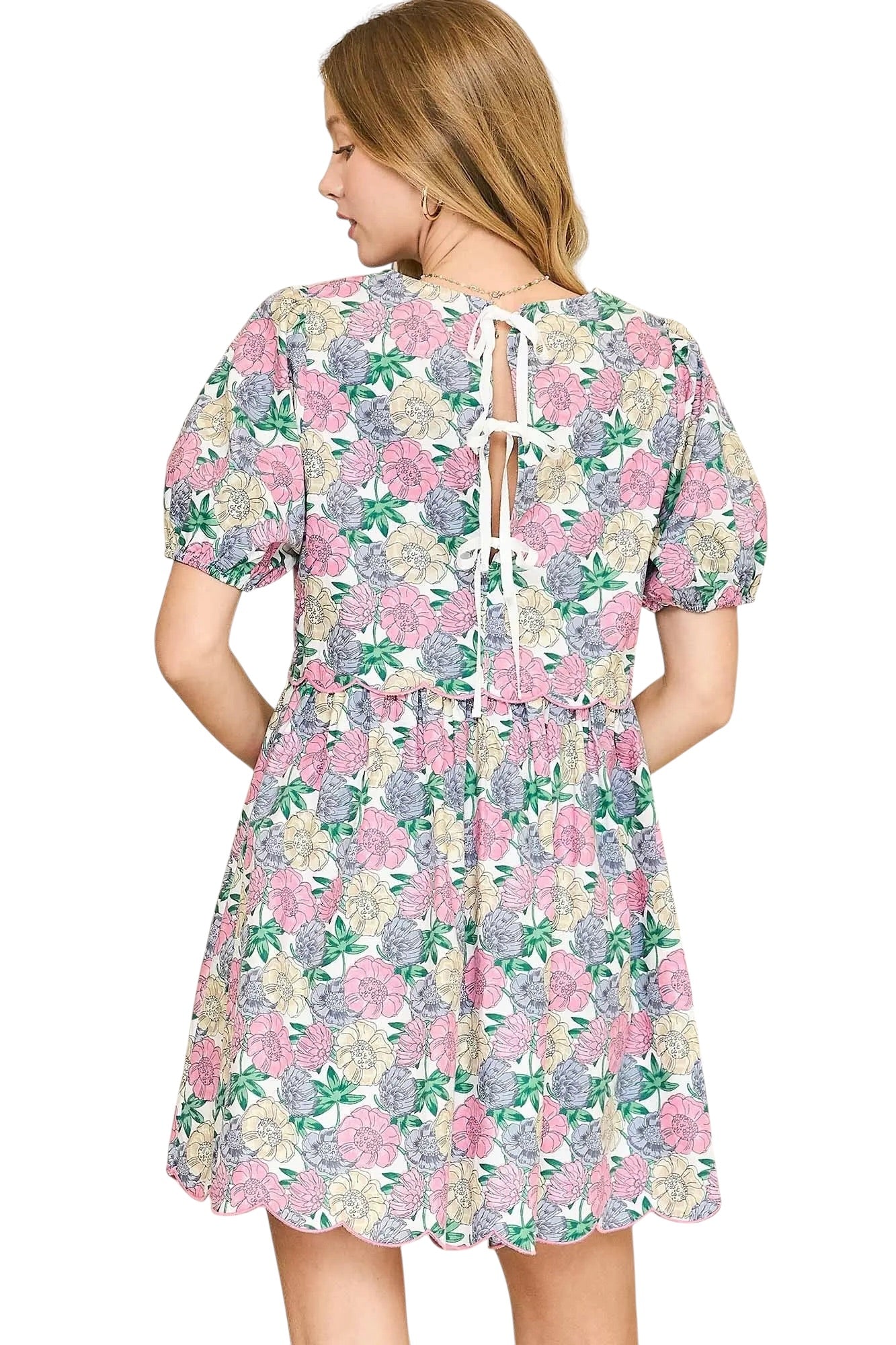 Chic Floral Mix Mini Dress
