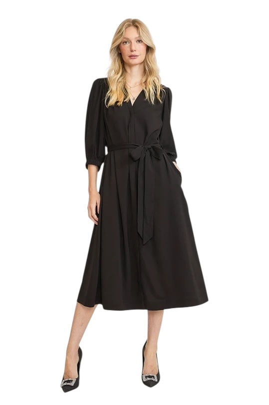 Black: It Just Clicked Midi Dress