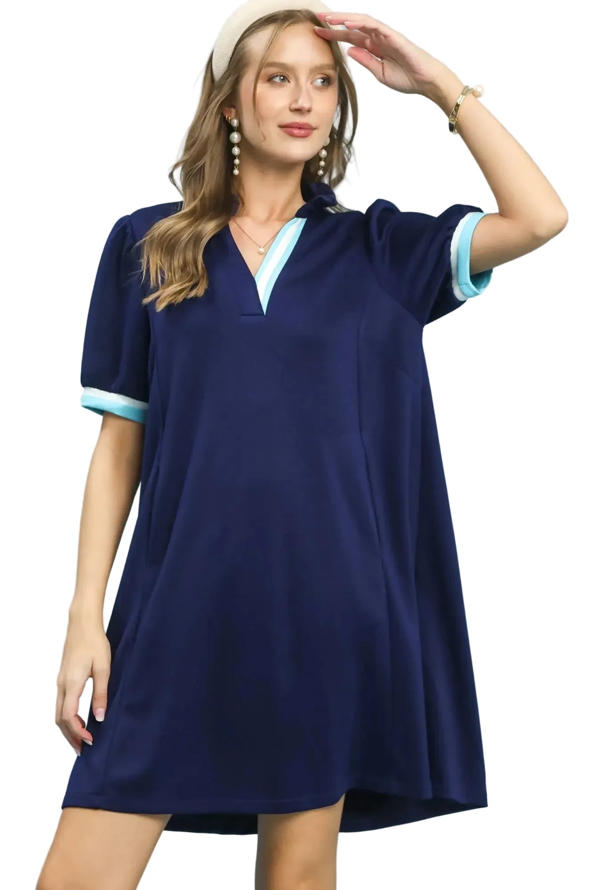 Walking The Halls Navy Dress