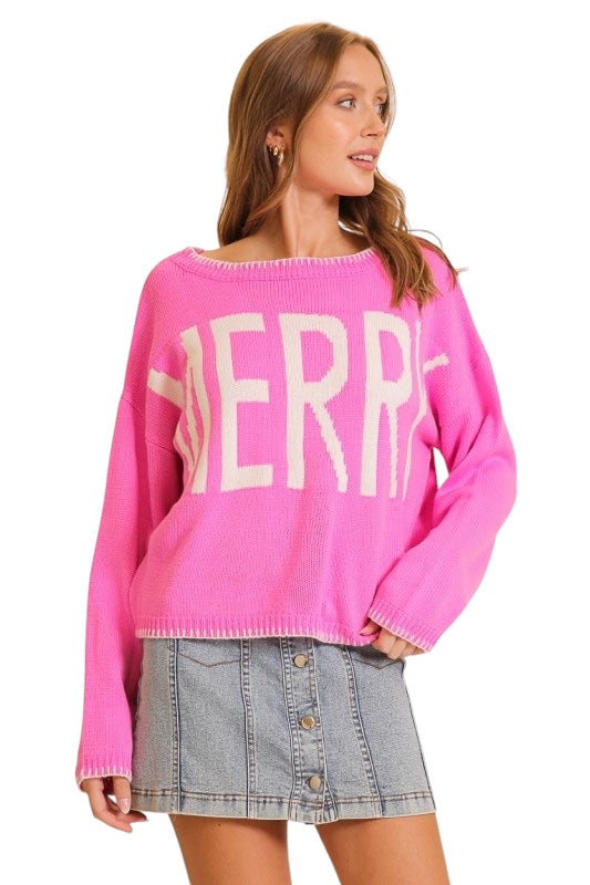 Deck The Halls Pink Sweater