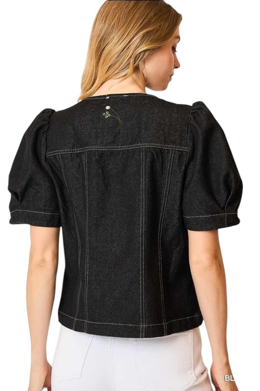 Without A Doubt Denim Top