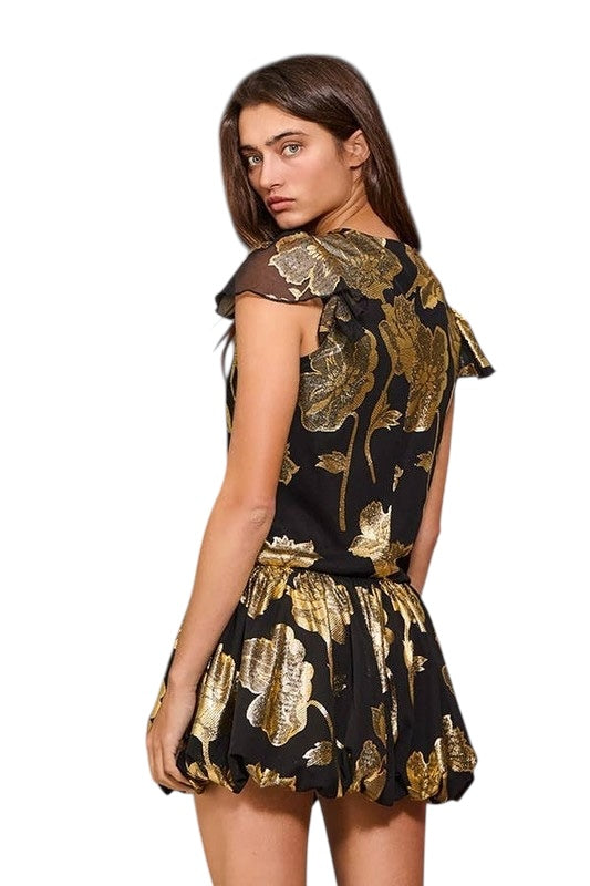Perfect Timing Foil Dress