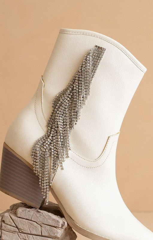 The Rowan Jo White Bootie