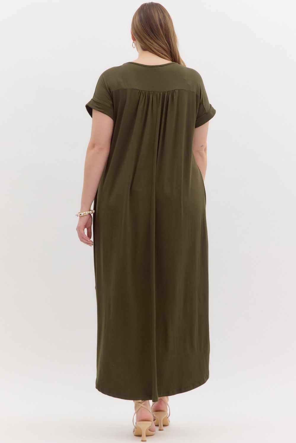 Swing Into The Store Olive Dress