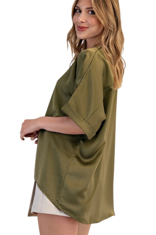 In My Own World Olive Top