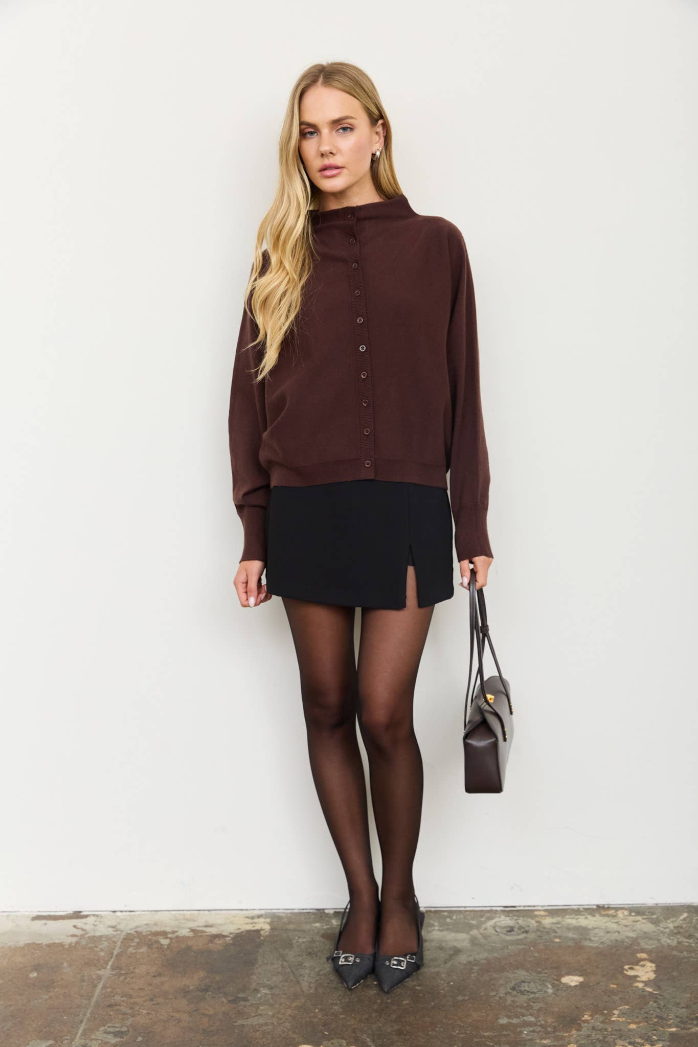 Back In Big Spring Brown Cardigan