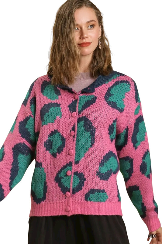 Wild About You Pink Cardigan