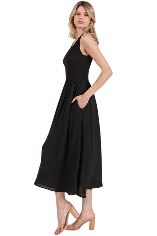 Classic Touch Black Tank Dress