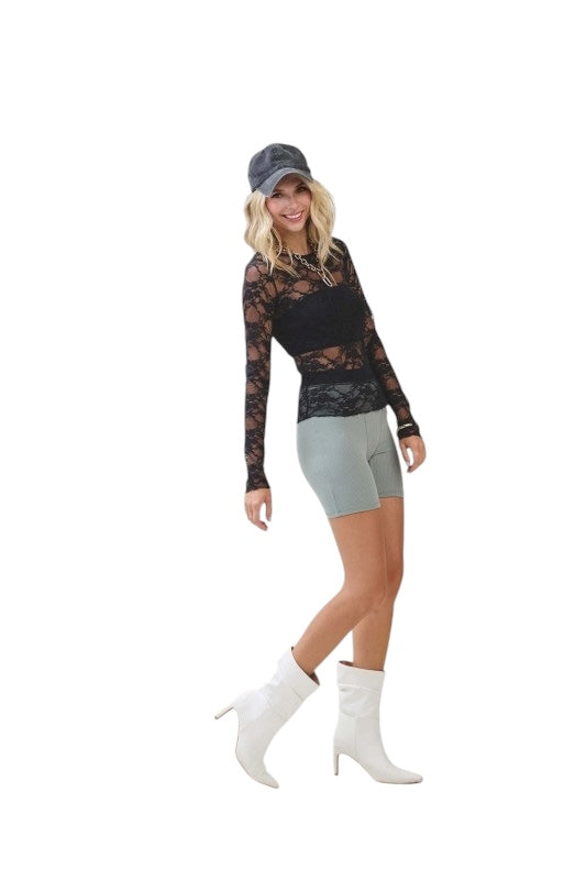 Asked For It Black Lace Top