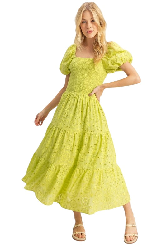 Happiness Is Homemade Lime Dress
