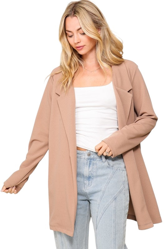 Down To Business Taupe Blazer