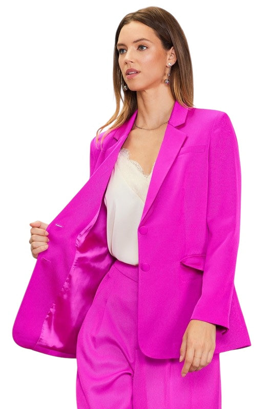 It's Been Real Magenta Blazer