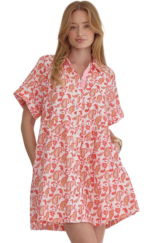 Pretty In Paradise Paisley Printed Dress