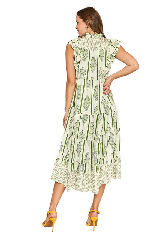 Spring Breeze Green Mix Dress