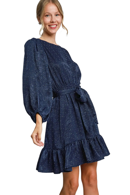 Light Of The Party Navy Dress