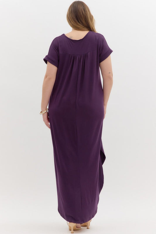 Swing Into The Store Plum Dress