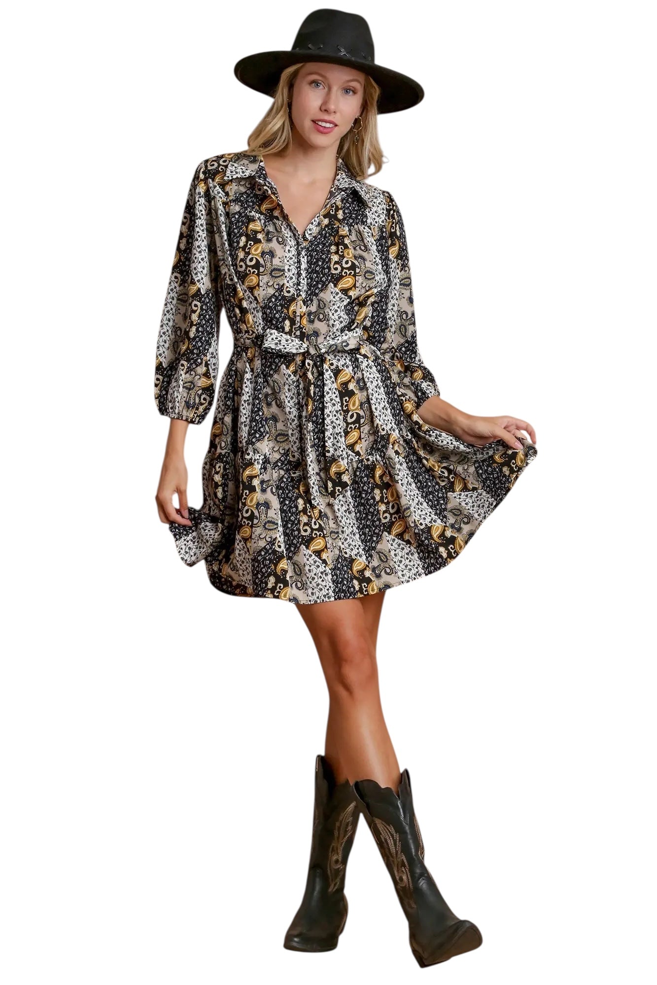 Made The Call Printed Dress