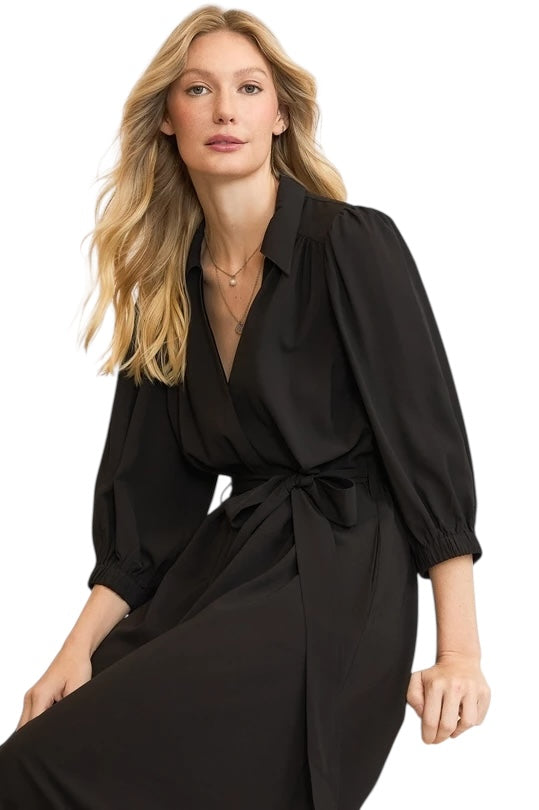 Black: It Just Clicked Midi Dress