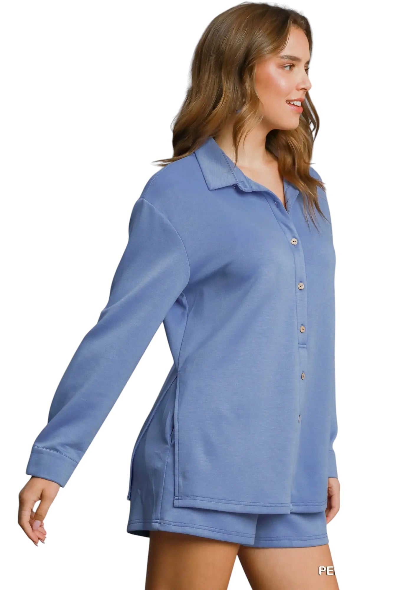 Contemporary Knit Peri Blue Romper