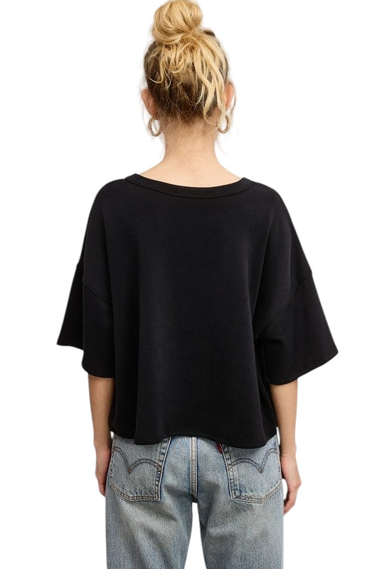 Anytime Modal Black Top