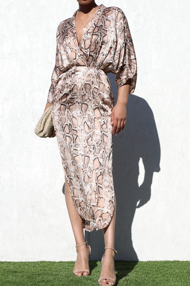 Too Good To Be True Snakeskin Dress