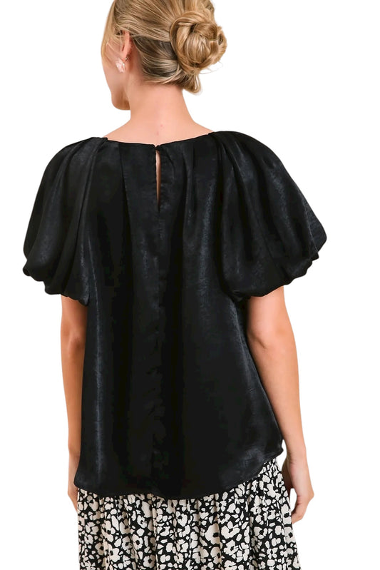 Deep Black: It’s Time Holiday Top