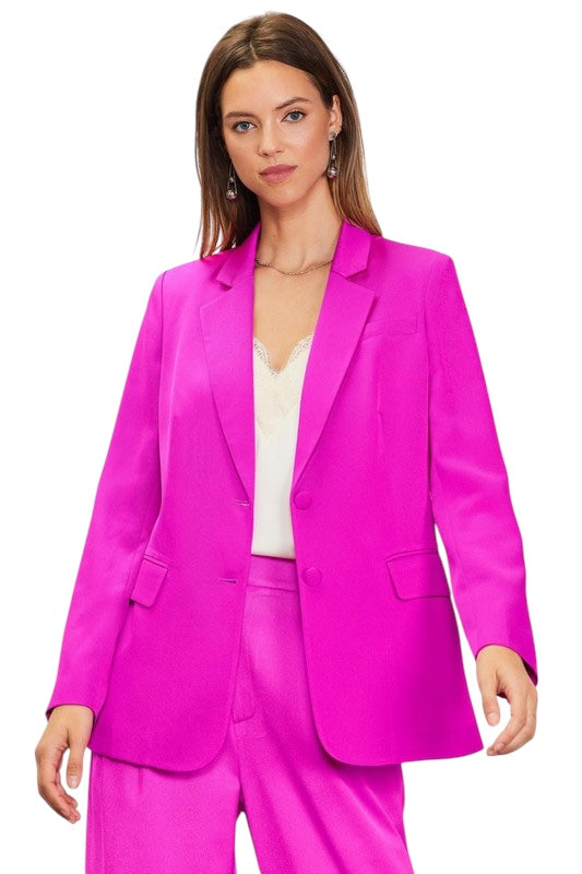 It's Been Real Magenta Blazer