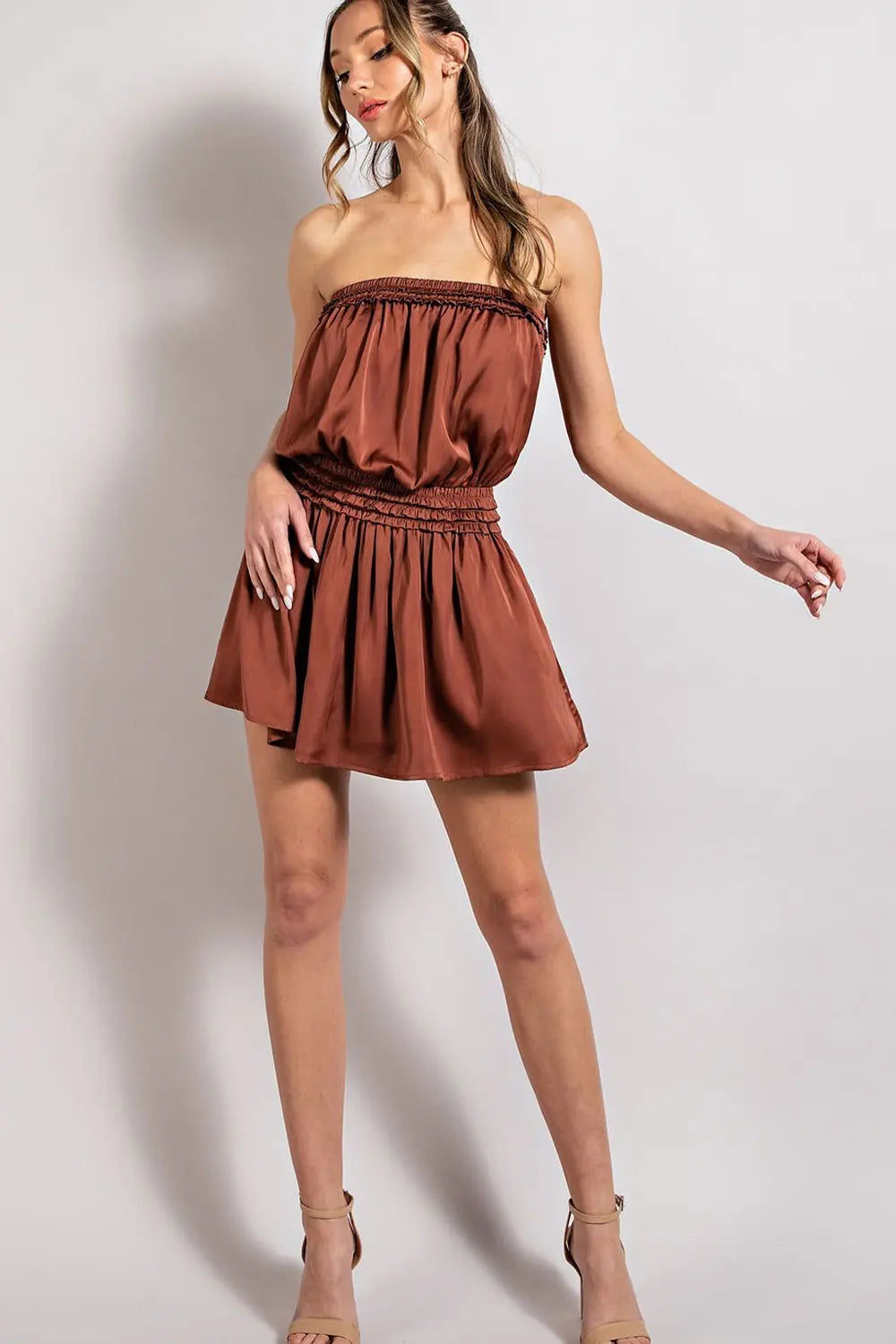 Daydreaming Today Brown Romper