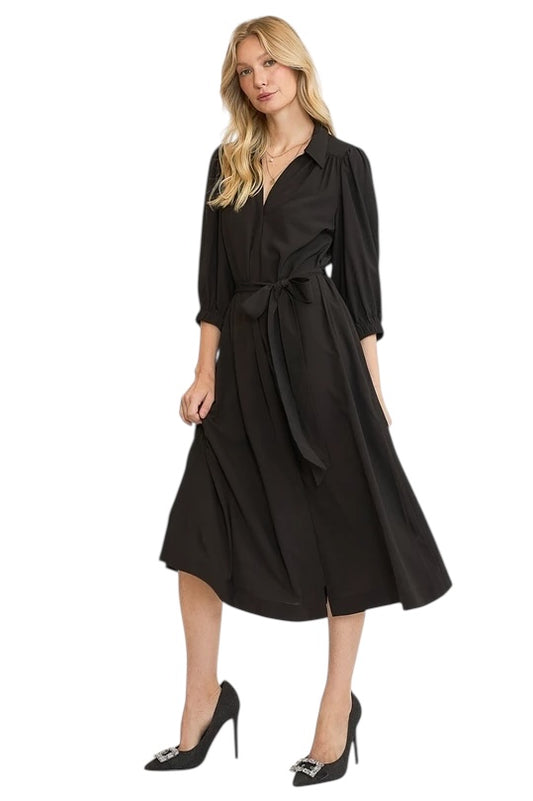 Black: It Just Clicked Midi Dress