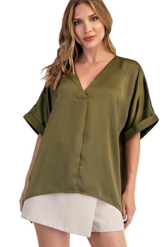 In My Own World Olive Top