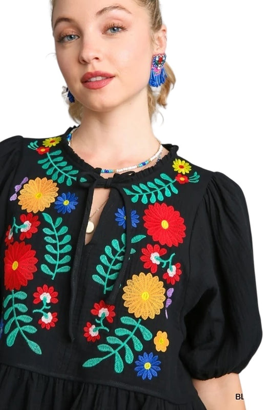 Something Extra Embroidered Top