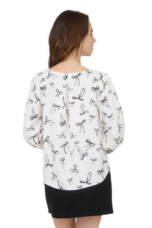 Add A Bow White Top