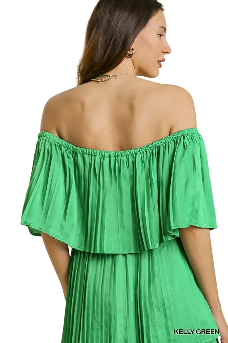 Elevated Satin Kelly Green Maxi