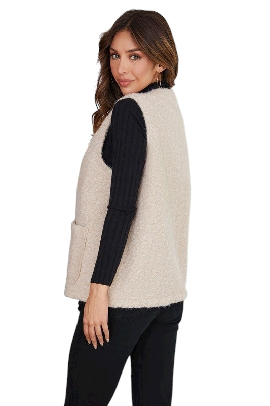 Warm Up To Me Beige Vest