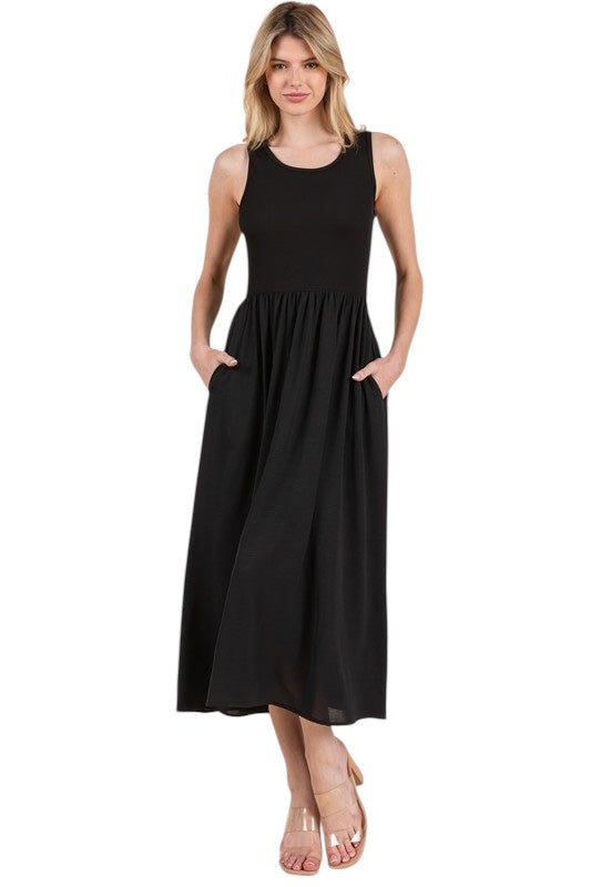 Classic Touch Black Tank Dress