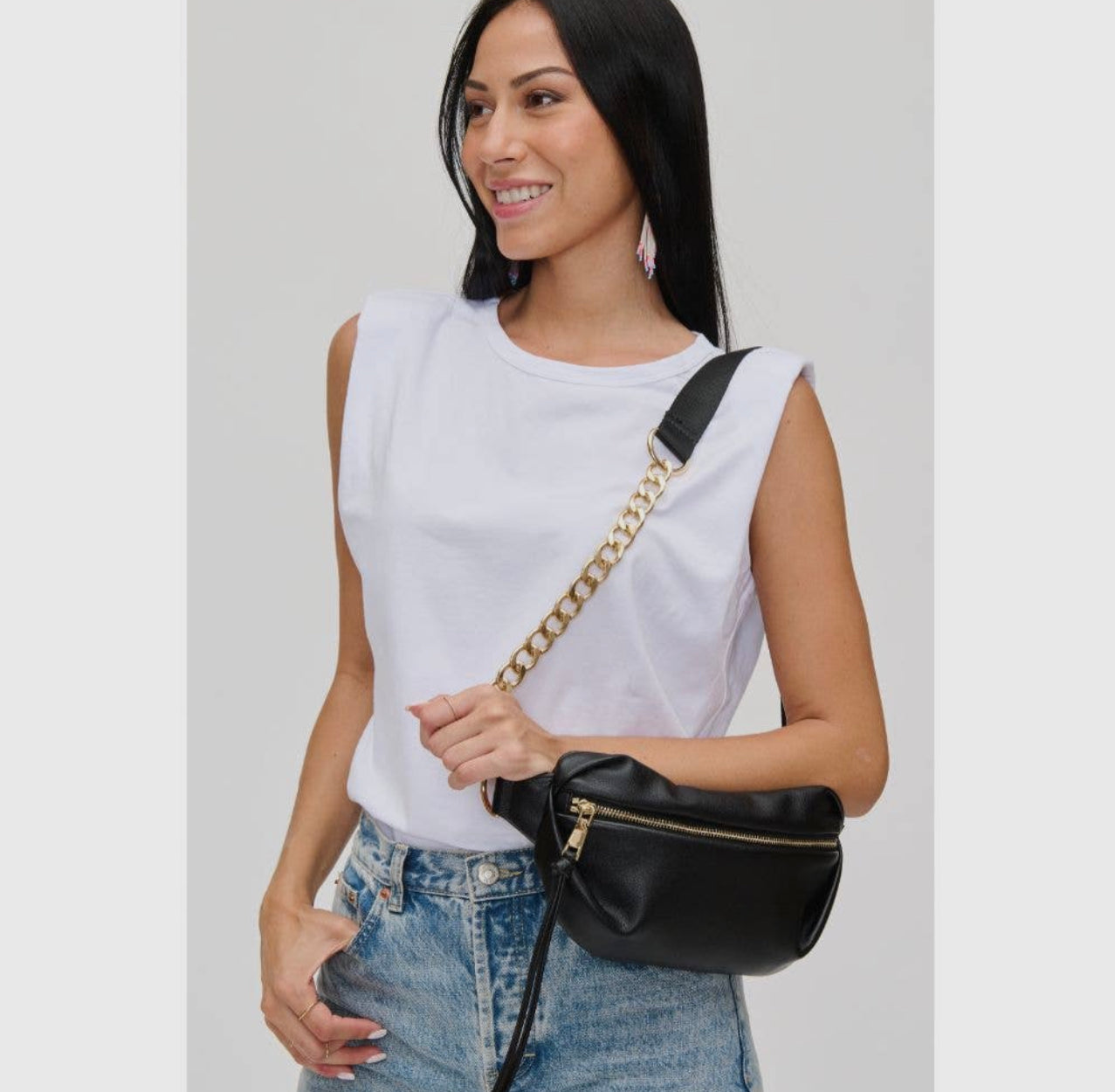 Celine Belt Bag In Black