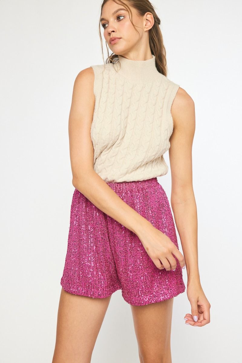 Radiate And Shine Fuchsia Shorts