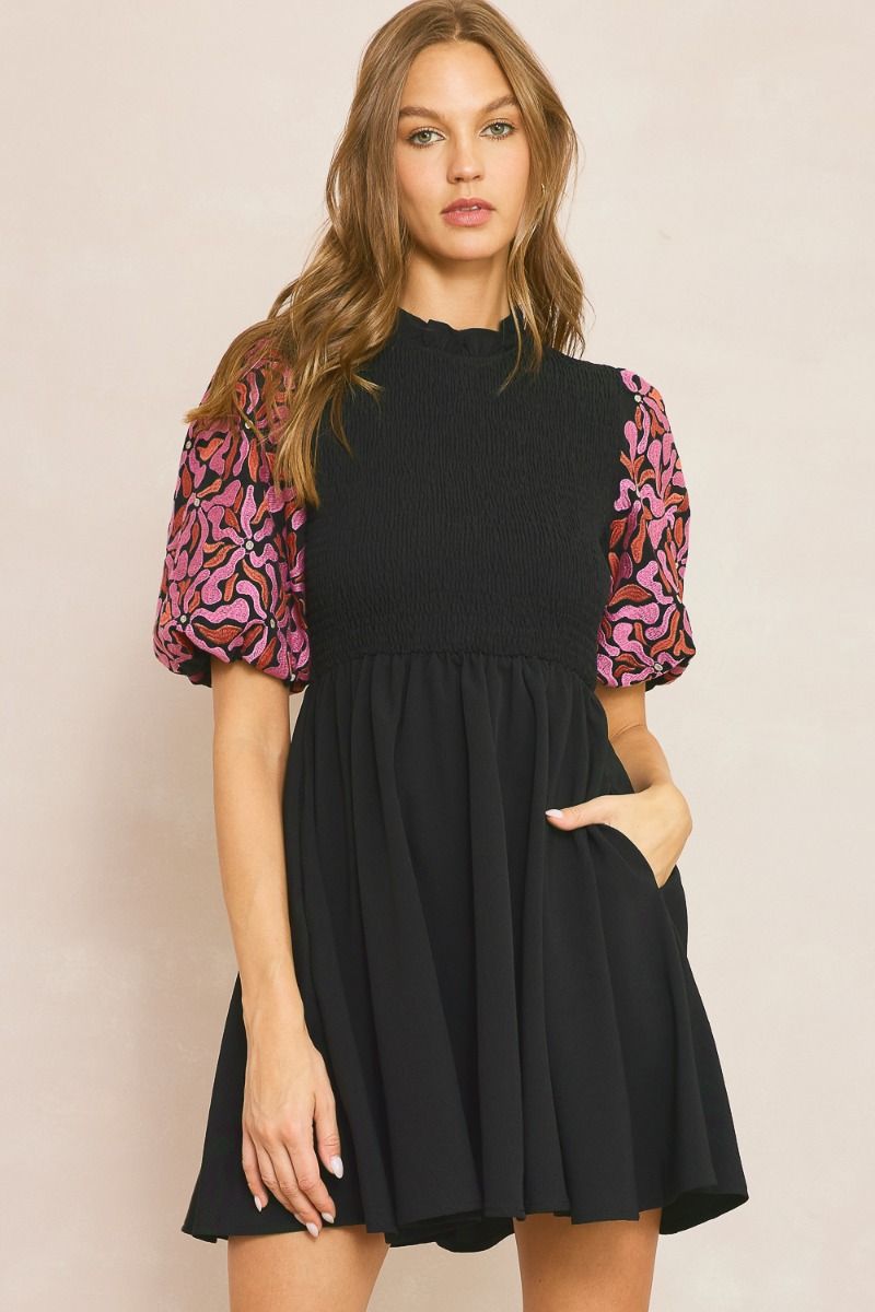 Along For It All Black Dress
