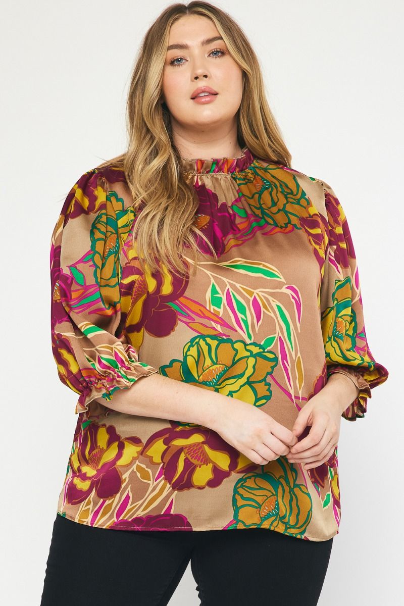 Plus One: See It Right Floral Top