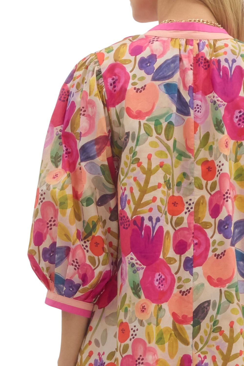 Field Of Magenta Florals Dress