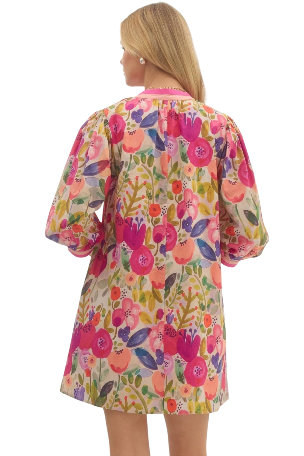 Field Of Magenta Florals Dress