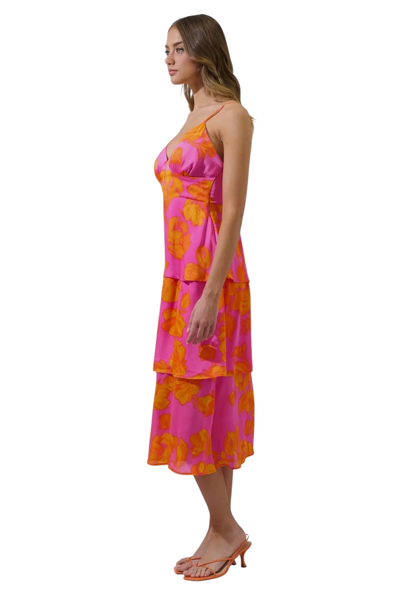 Hold Me Close Neon Orange Dress