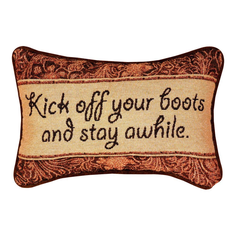 Kick Off Your Boots Word Pillow