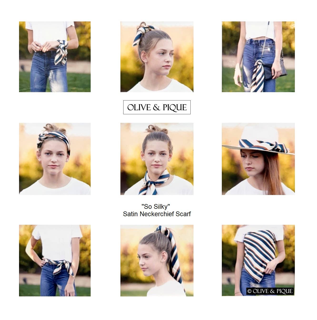 Chic Neckerchief: Cobalt Blue Mix
