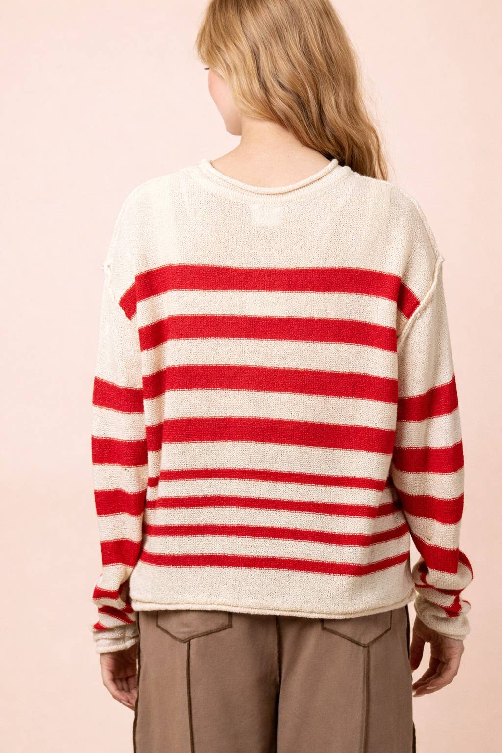 Stand By Me Tomato Knit Sweater