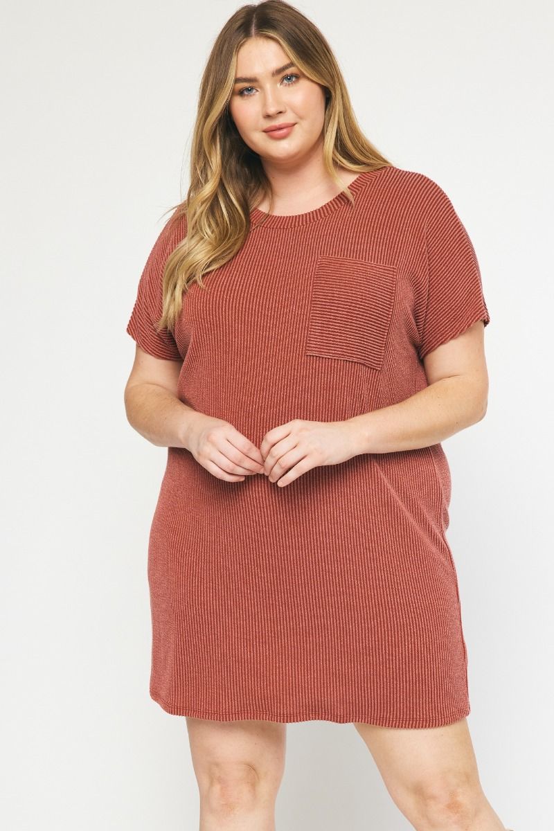 PLUS ONE: DOING JUST FINE RUST DRESS
