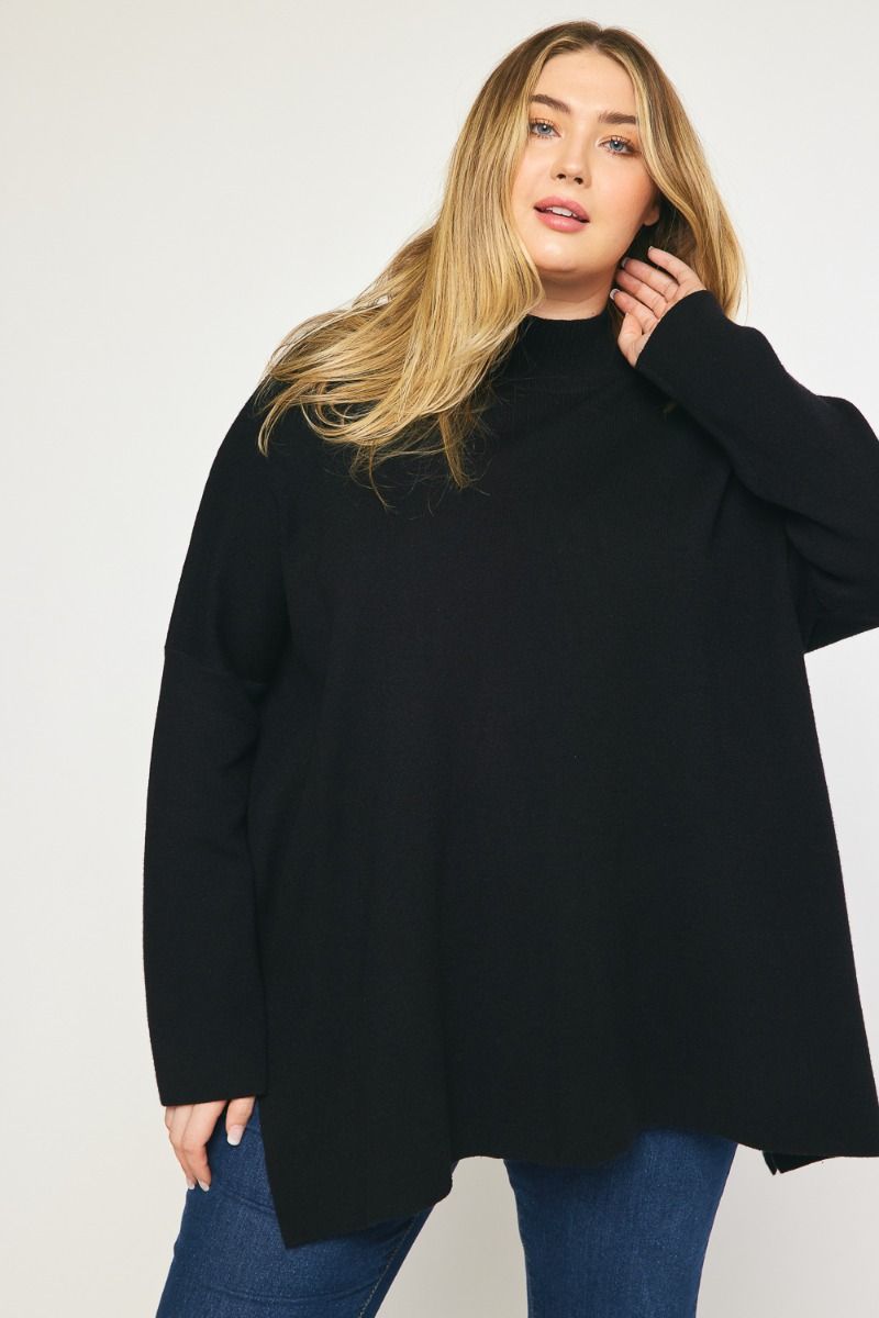 PLUS ONE: TIME AND TIME AGAIN BLACK SWEATER